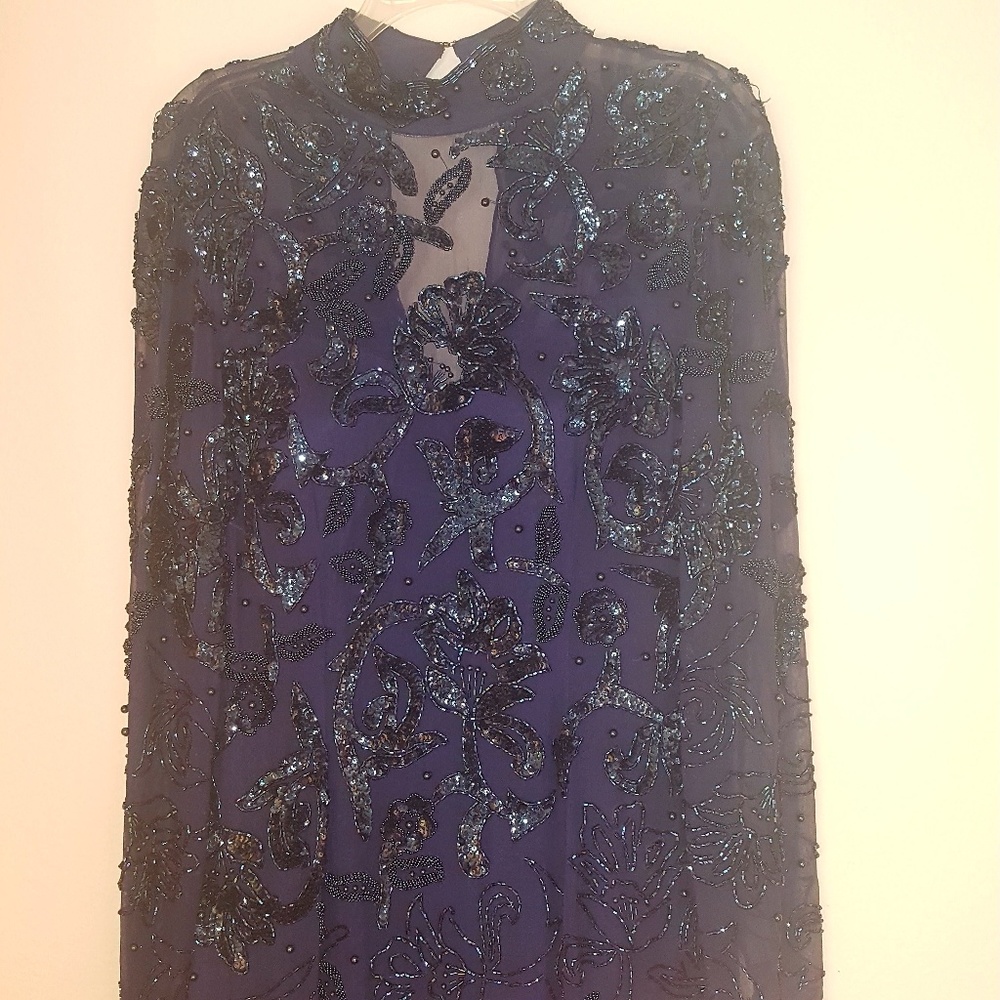 Oleg Cassini evening dress, size 10 - Picture 3 of 8